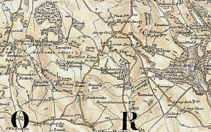 Old map of Cross Lanes in 1897-1909