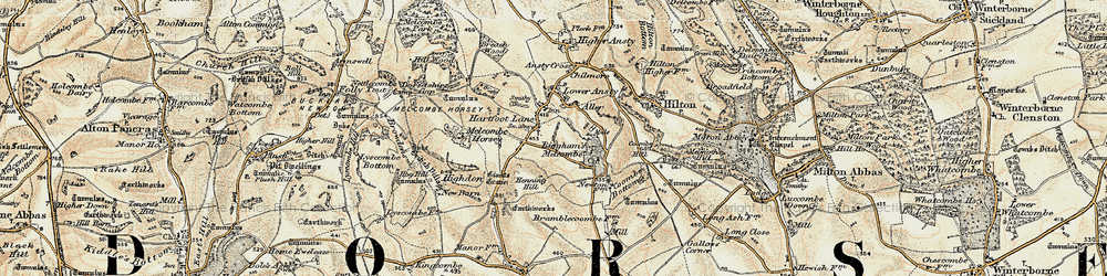 Old map of Cross Lanes in 1897-1909