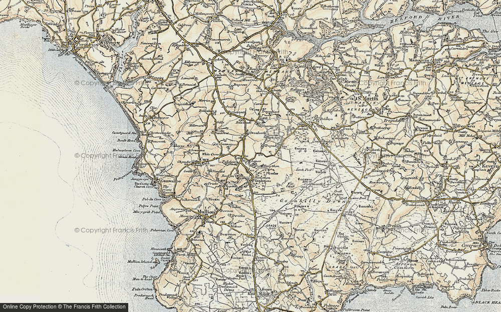 Old Map of Cross Lanes, 1900 in 1900