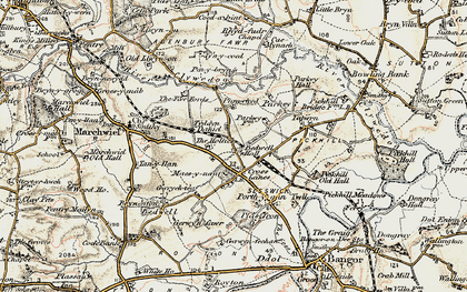 Old map of Cross Lanes in 1902