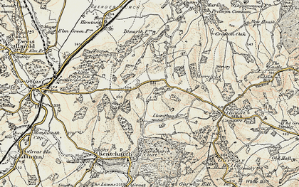Old map of Cross Llyde in 1900