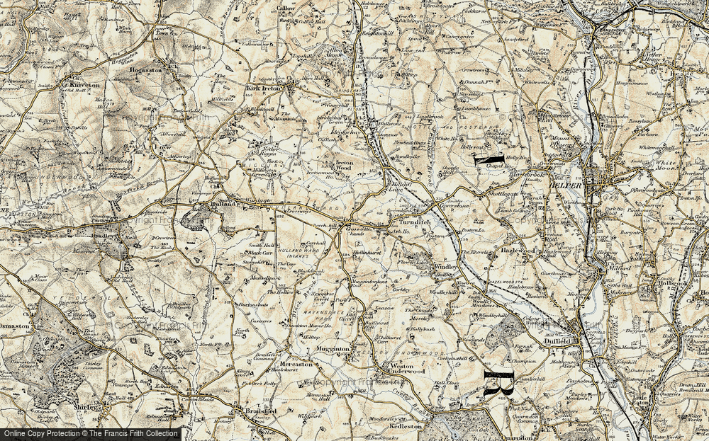 Old Map of Cross o'th hands, 1902 in 1902