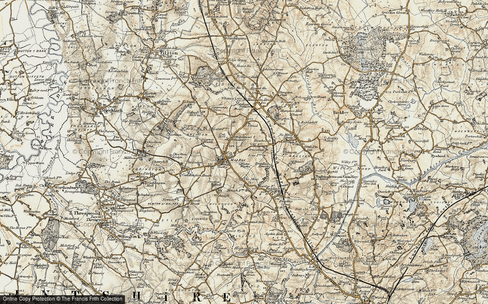 Old Map of Cross o' th' Hill, 1902 in 1902
