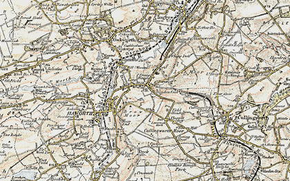 Old map of Cross Roads in 1903-1904