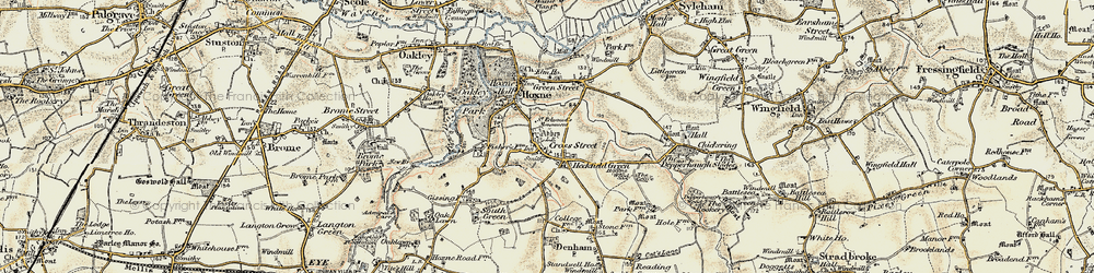 Old map of Cross Street in 1901-1902