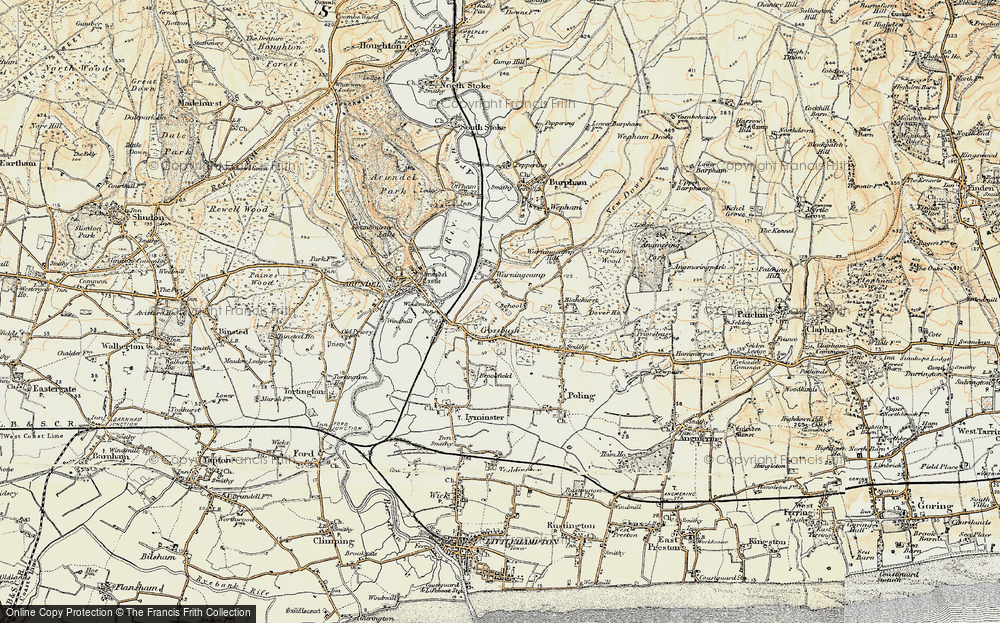 Old Map of Historic Map covering Blakehurst in 1897-1899