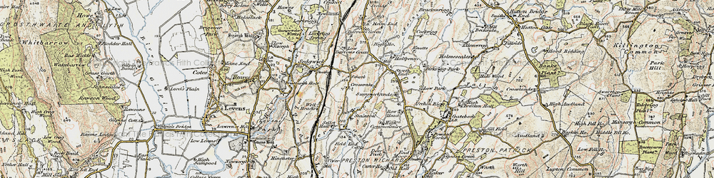 Old map of Crosscrake in 1903-1904