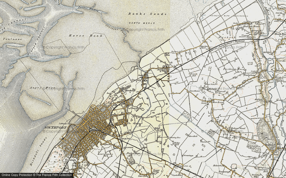Old Map of Crossens, 1902-1903 in 1902-1903