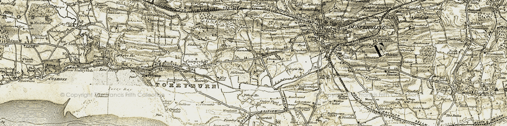 Old map of Crossford in 1904-1906