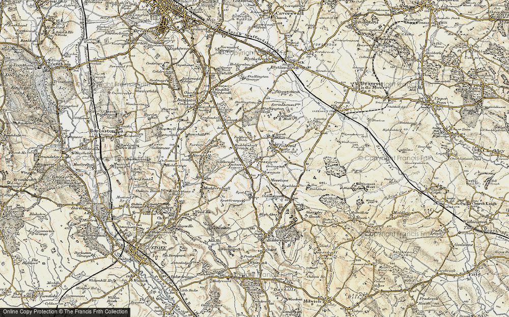 Old Map of Historic Map covering Spot Acre in 1902