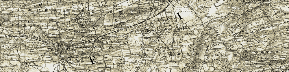 Old map of Woodlee in 1903-1906