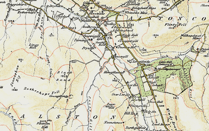 Old map of Ash Gill in 1901-1904
