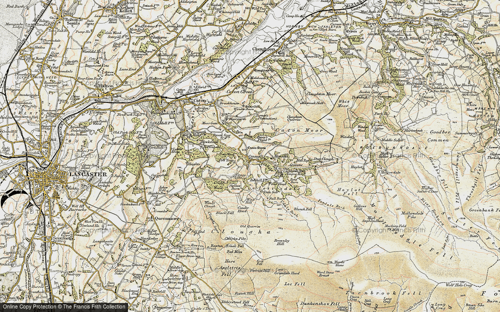 Old Map of Historic Map covering Littledale in 1903-1904