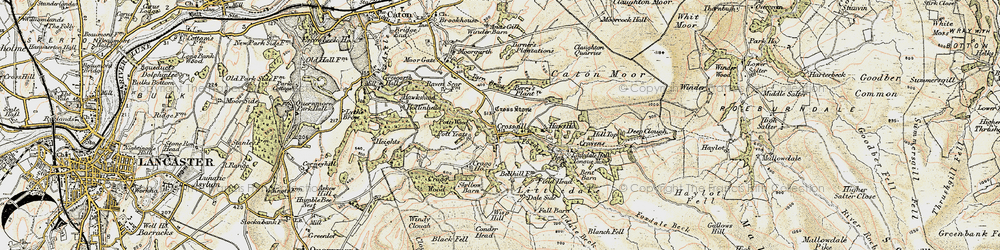 Old map of Blanch Fell in 1903-1904