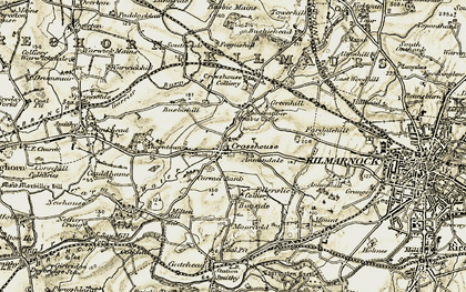 Old map of Crosshouse in 1905-1906