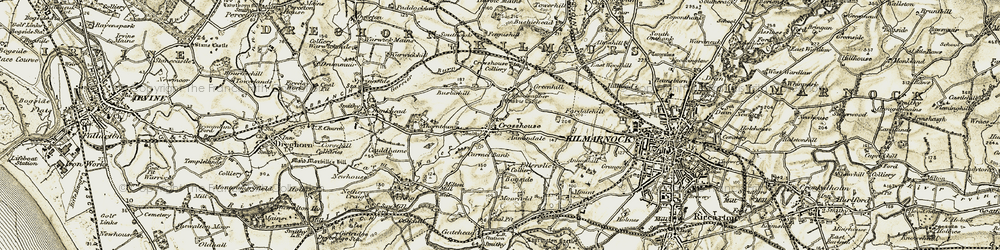 Old map of Crosshouse in 1905-1906