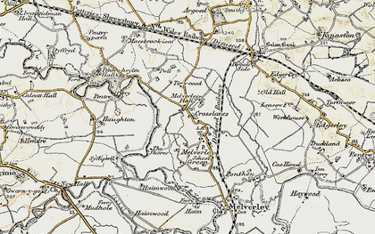 Old map of Crosslanes in 1902