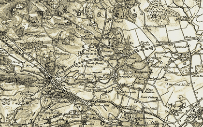 Old map of Crosslee in 1905-1906