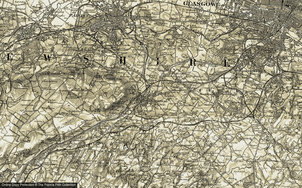Old Map of Crossmill, 1905 in 1905