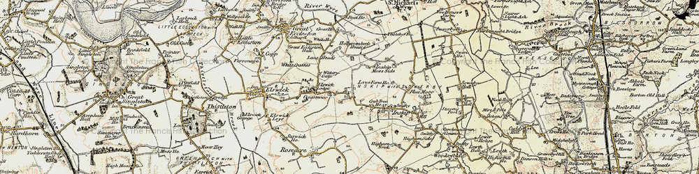 Old map of Crossmoor in 1903-1904