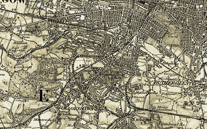 Old map of Crossmyloof in 1904-1905