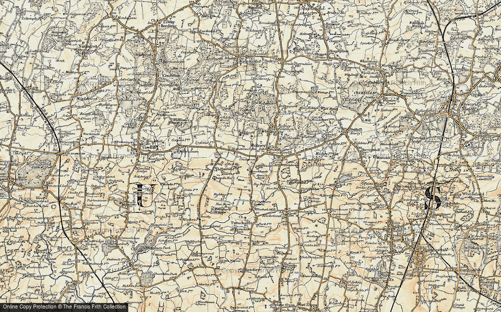 Old Map of Historic Map covering Ormonde Hall in 1898