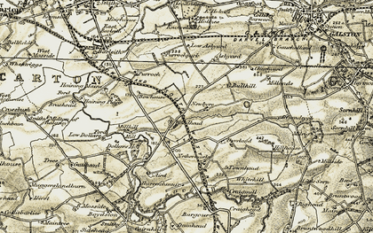Old map of Bargower in 1905-1906