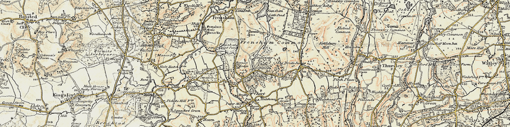 Old map of Crosswater in 1897-1909