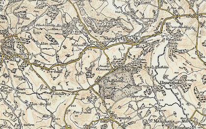 Old map of Crossway in 1899-1900