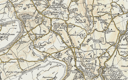 Old map of Crossway in 1899-1900