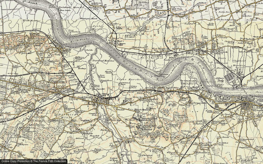 Old Map of Crossways, 1897-1898 in 1897-1898