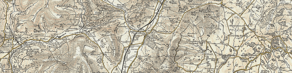 Old map of Crossways in 1899-1900