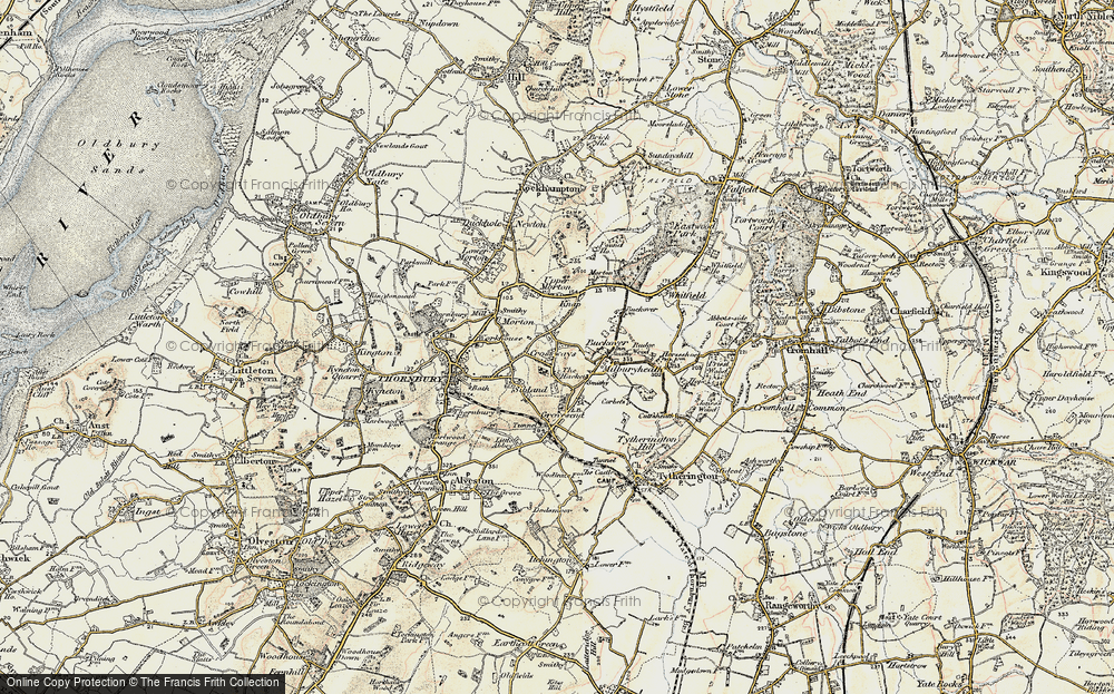 Old Map of Crossways, 1899 in 1899