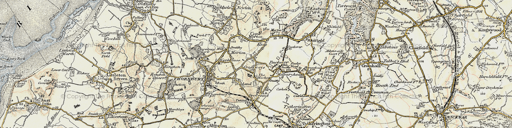 Old map of Crossways in 1899
