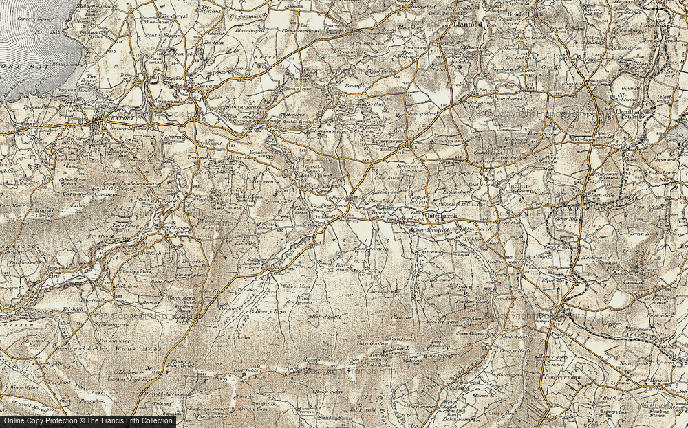 Old Map of Historic Map covering Pensarn in 1901