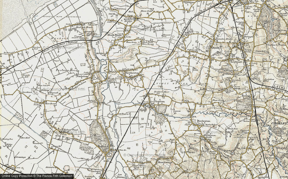 Old Map of Croston, 1902-1903 in 1902-1903