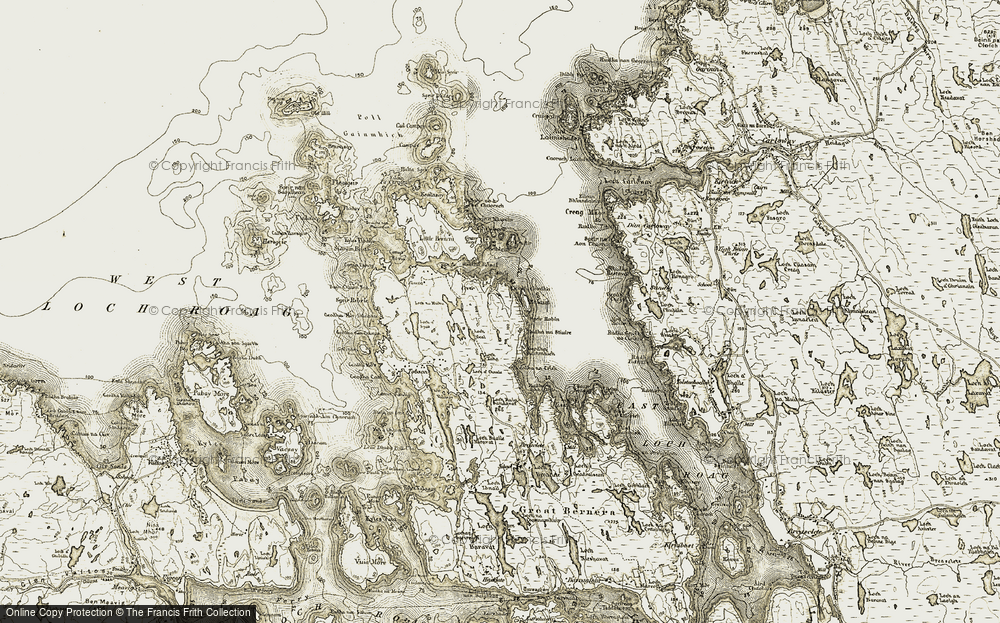 Old Map of Crothair, 1911 in 1911