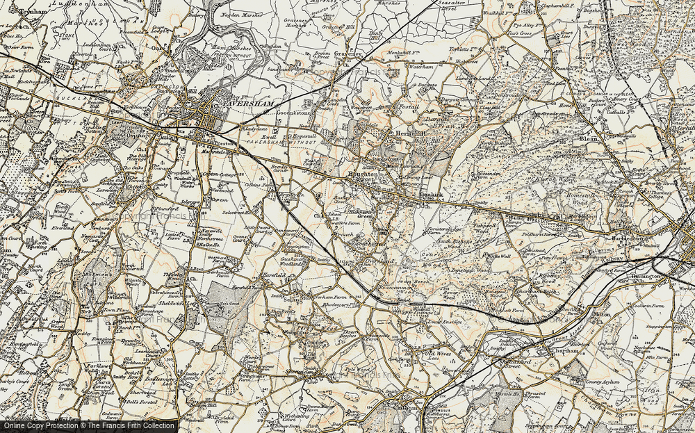 Old Map of Crouch, 1897-1898 in 1897-1898