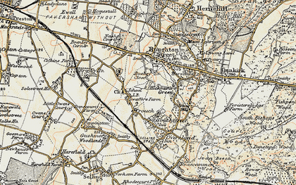Old map of Crouch in 1897-1898