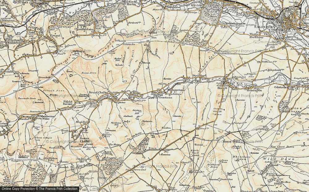 Old Map of Croucheston, 1897-1909 in 1897-1909