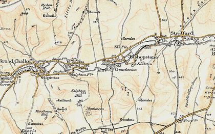 Old map of Croucheston in 1897-1909