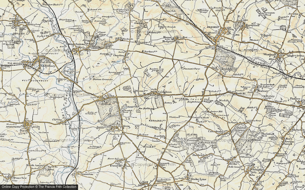 Old Map of Historic Map covering Rowler in 1898-1899