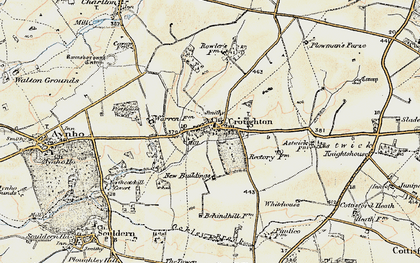 Old map of Croughton in 1898-1899