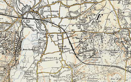 Old map of Crow in 1897-1909