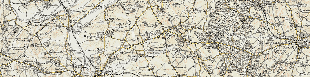 Old map of Crow Hill in 1899-1900