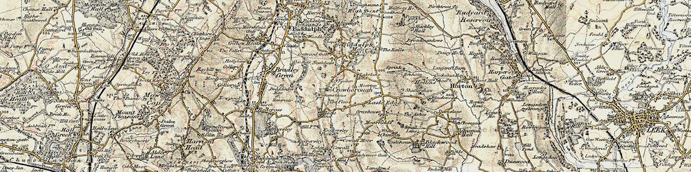 Old map of Crowborough in 1902-1903