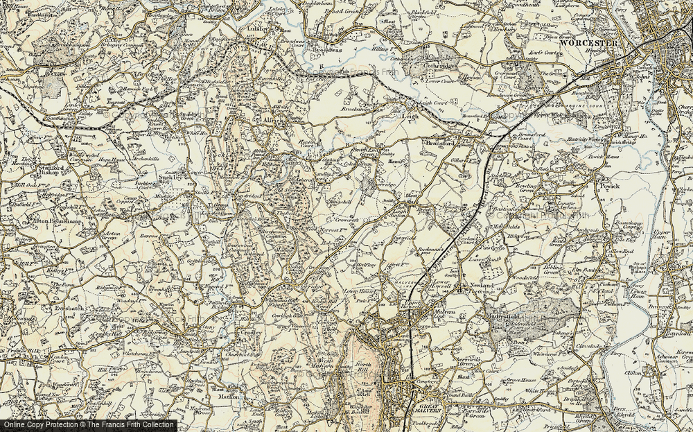 Old Map of Crowcroft, 1899-1901 in 1899-1901
