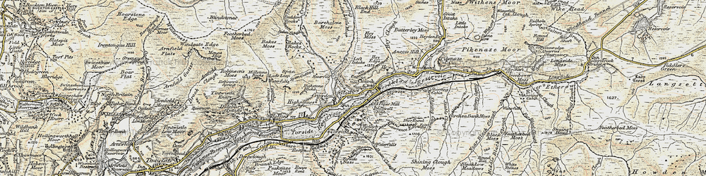 Old map of Black Hill End in 1903