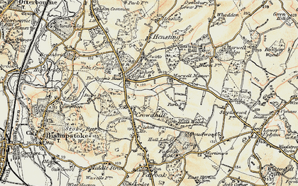 Old map of Marwell Manor in 1897-1900