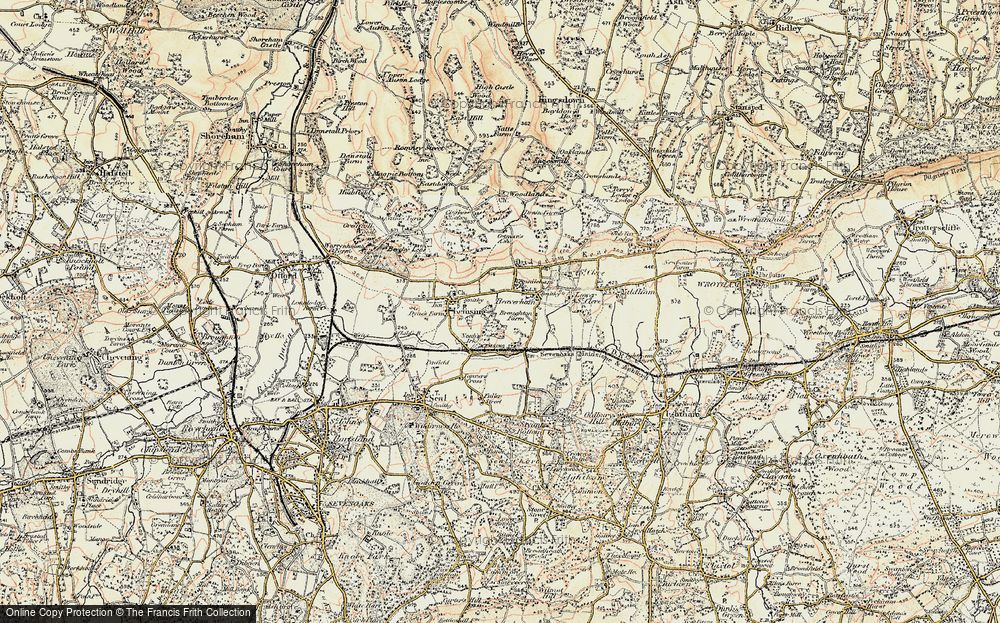 Old Map of Crowdleham, 1897-1898 in 1897-1898
